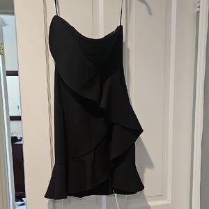 Elegant Black Ruffle Dress